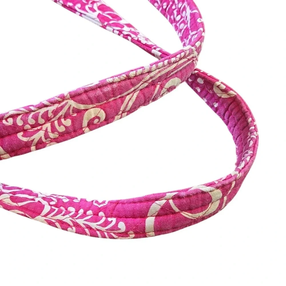 Vera Bradley Large Travel Toggle Tote Double Handle Hot Pink Twirly‎ Bird Print - Picture 8 of 8
